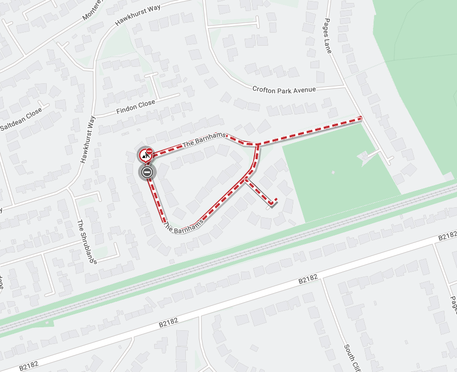 Map of works area