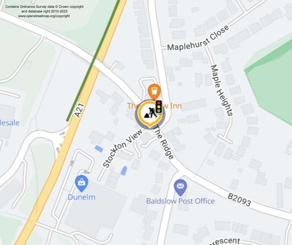 Map of works area