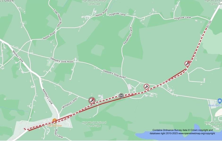 Map of works area