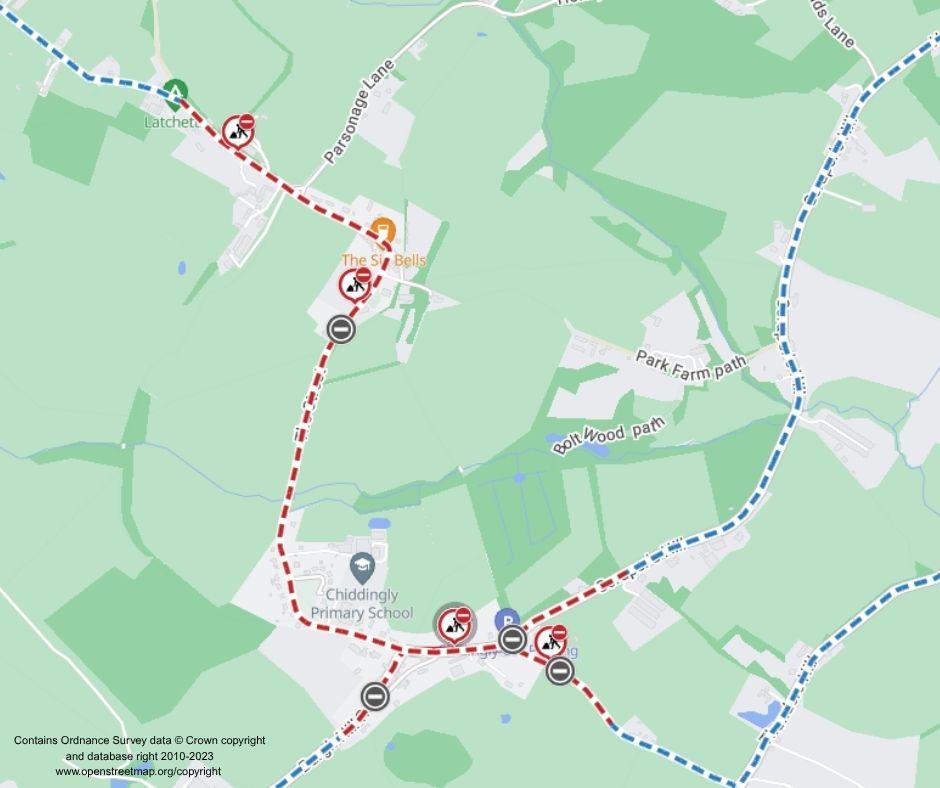 Map of works areas