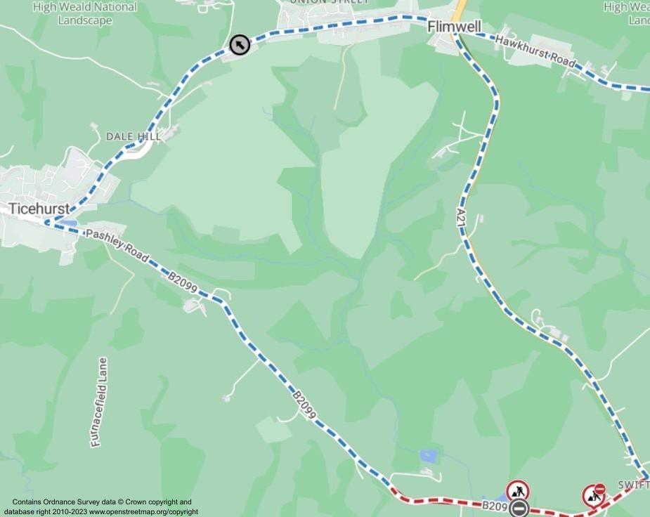Map of works area and diversion route