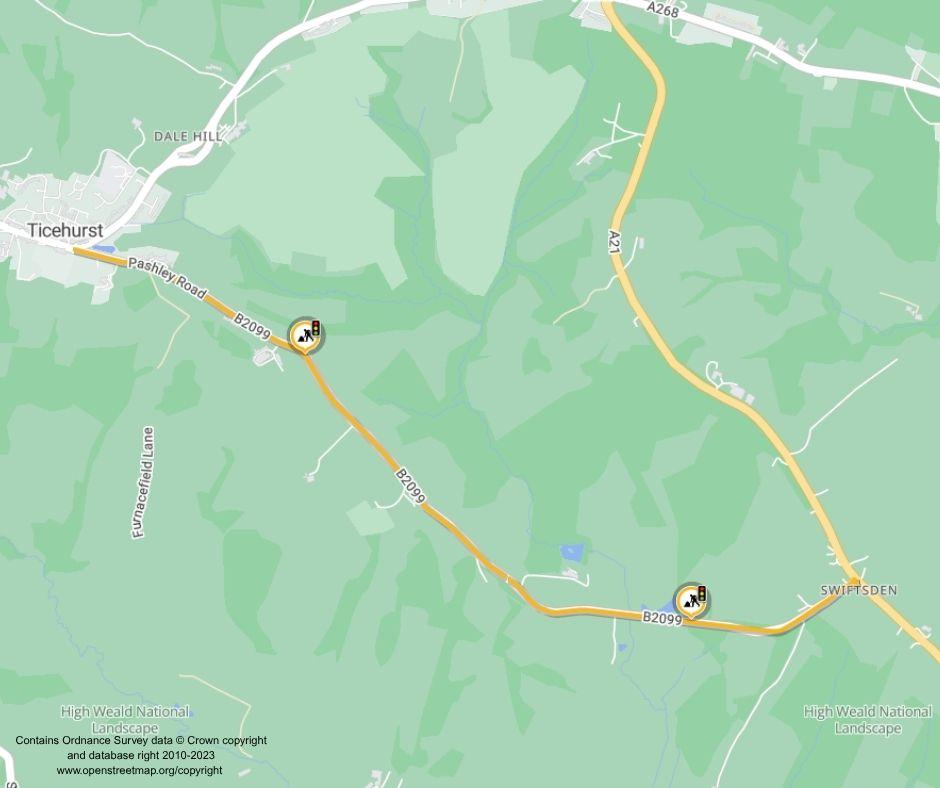 Map of works area