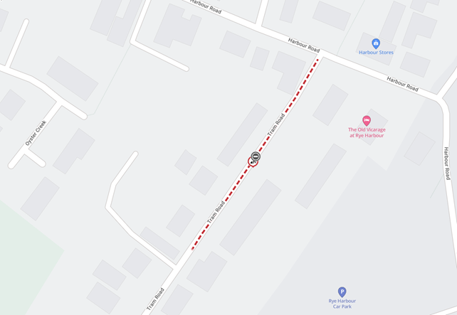 Map showing extent of works area
