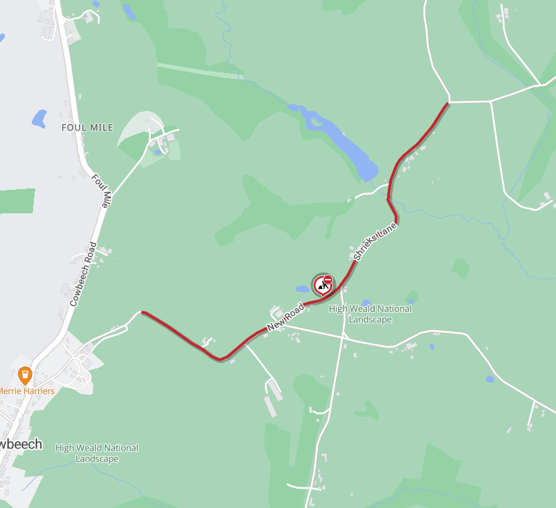 Map of works area