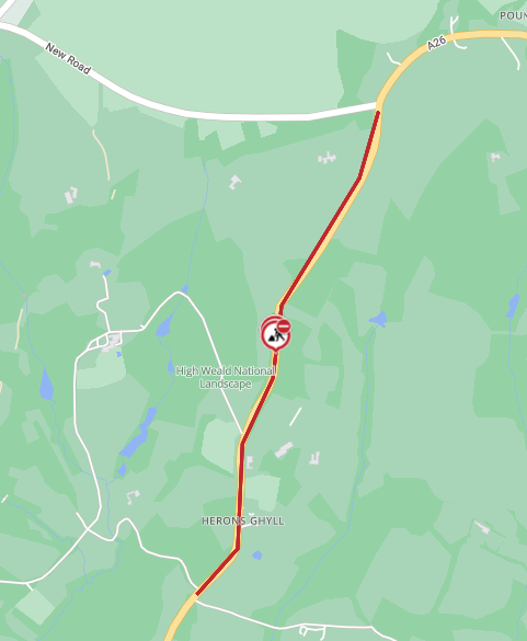Map showing location of work area