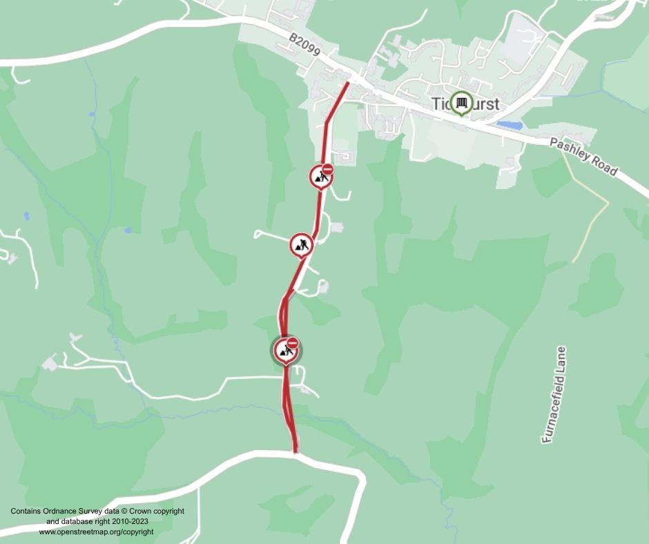 Map of works area