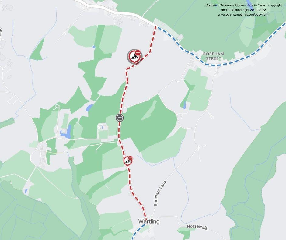 Map of works area