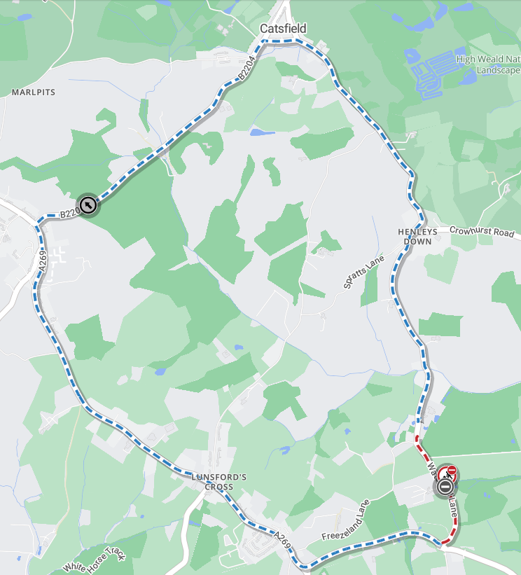 Map of works area and diversion route