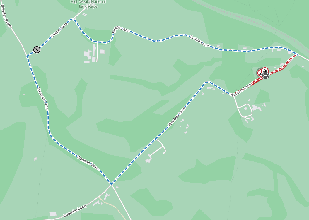 Map of works area and diversion route