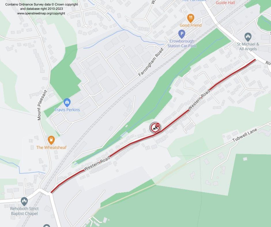 Map of works area