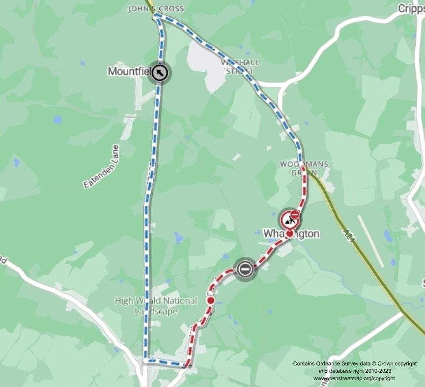 Map of works area and diversion route