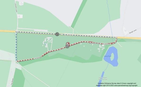 Map of works area and diversion route
