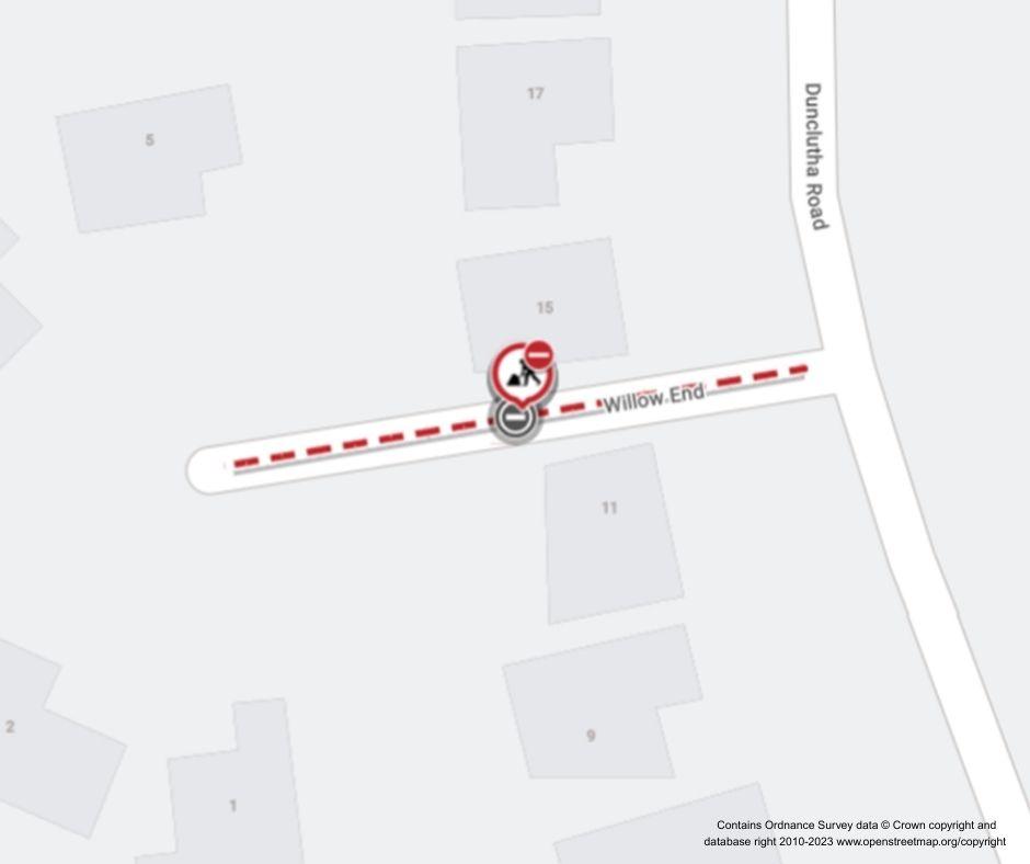 Map of works area