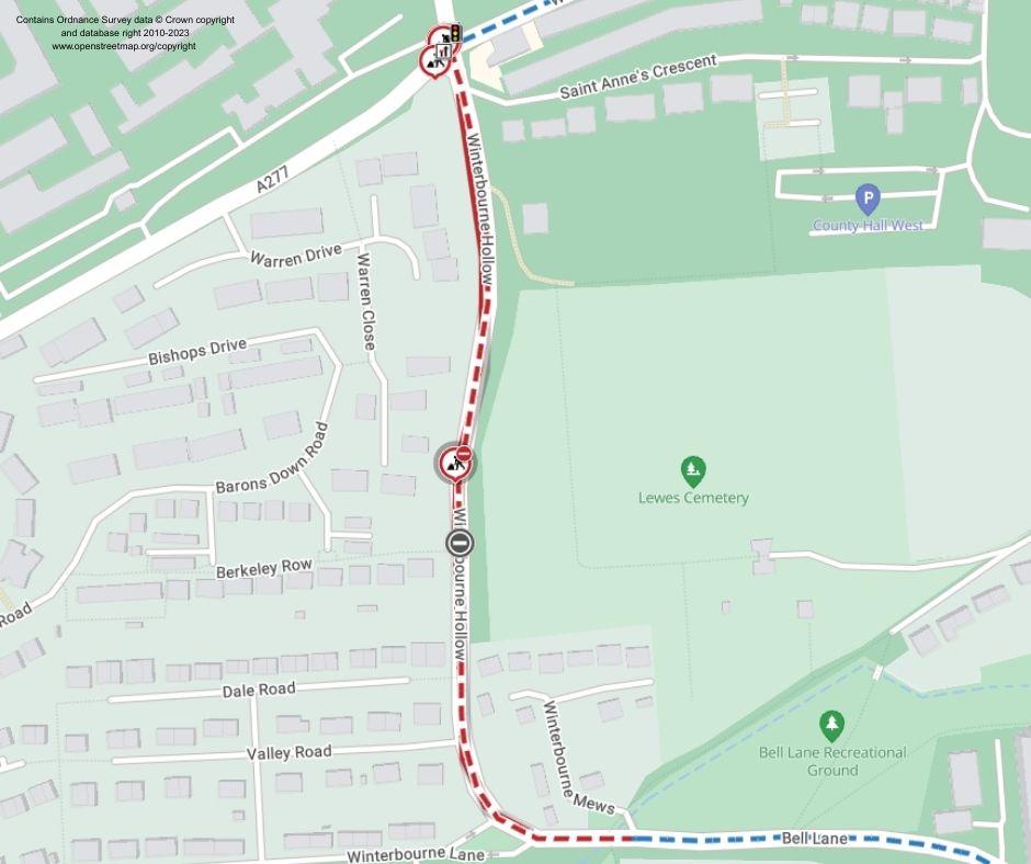 Map of works area