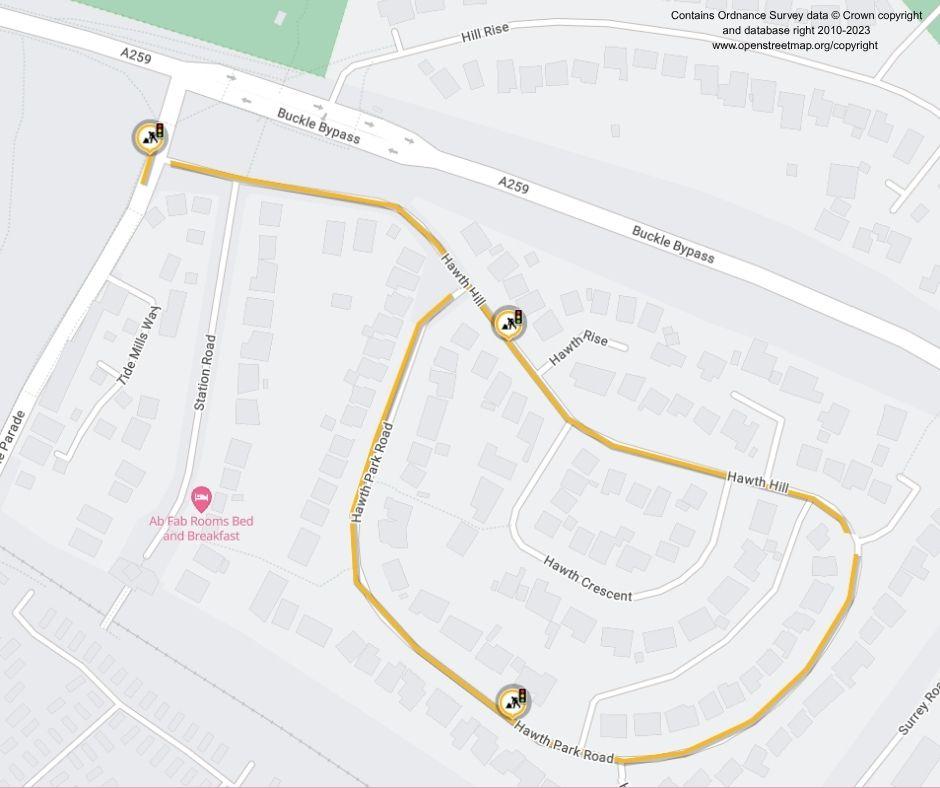 Map of works area