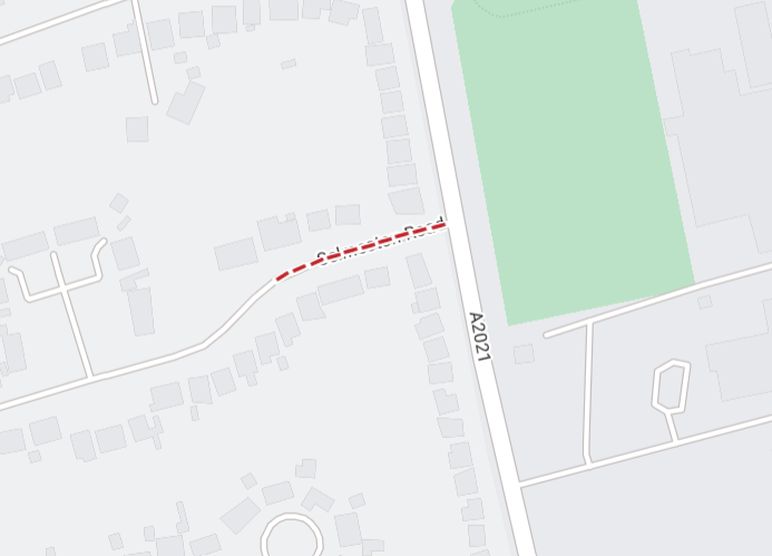 Map showing location of works area